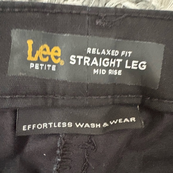 Lee Women’s Relaxed Fit Straight Leg All Day Pant - Black - 14 Petite - Picture 12 of 14